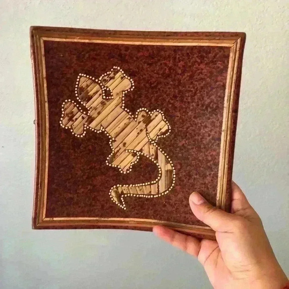 VTG bearded dragon alligator lizard etc southwest trinket dish - Picture 2 of 6